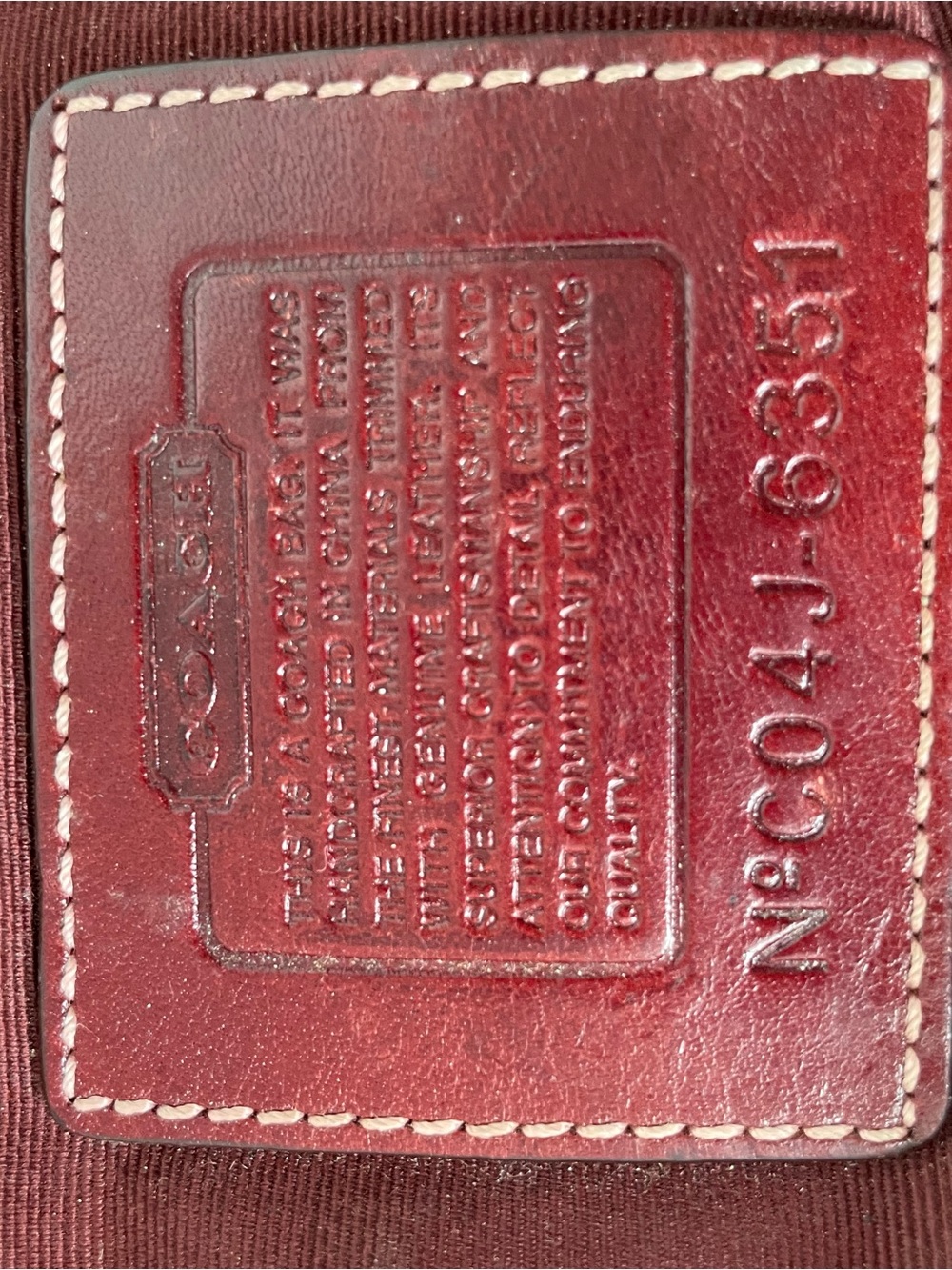 Vintage Coach Soho Mini Signature Hobo Bag Burgundy Canvas Suede Y2K 6351 - Picture 4 of 14